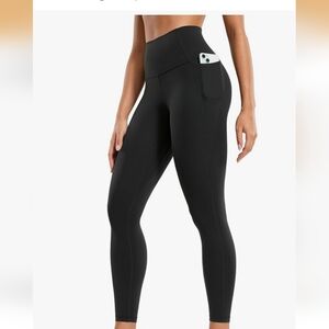 CRZ YOGA Black Leggings with Convenient Pocket